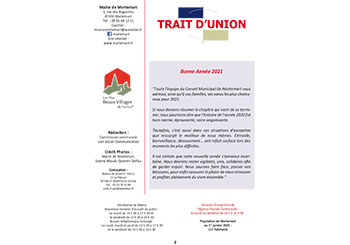 Trait d’Union n°2 – Janvier 2021