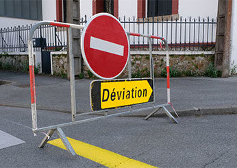 Mortemart sur un itinéraire de déviation de la RD 951