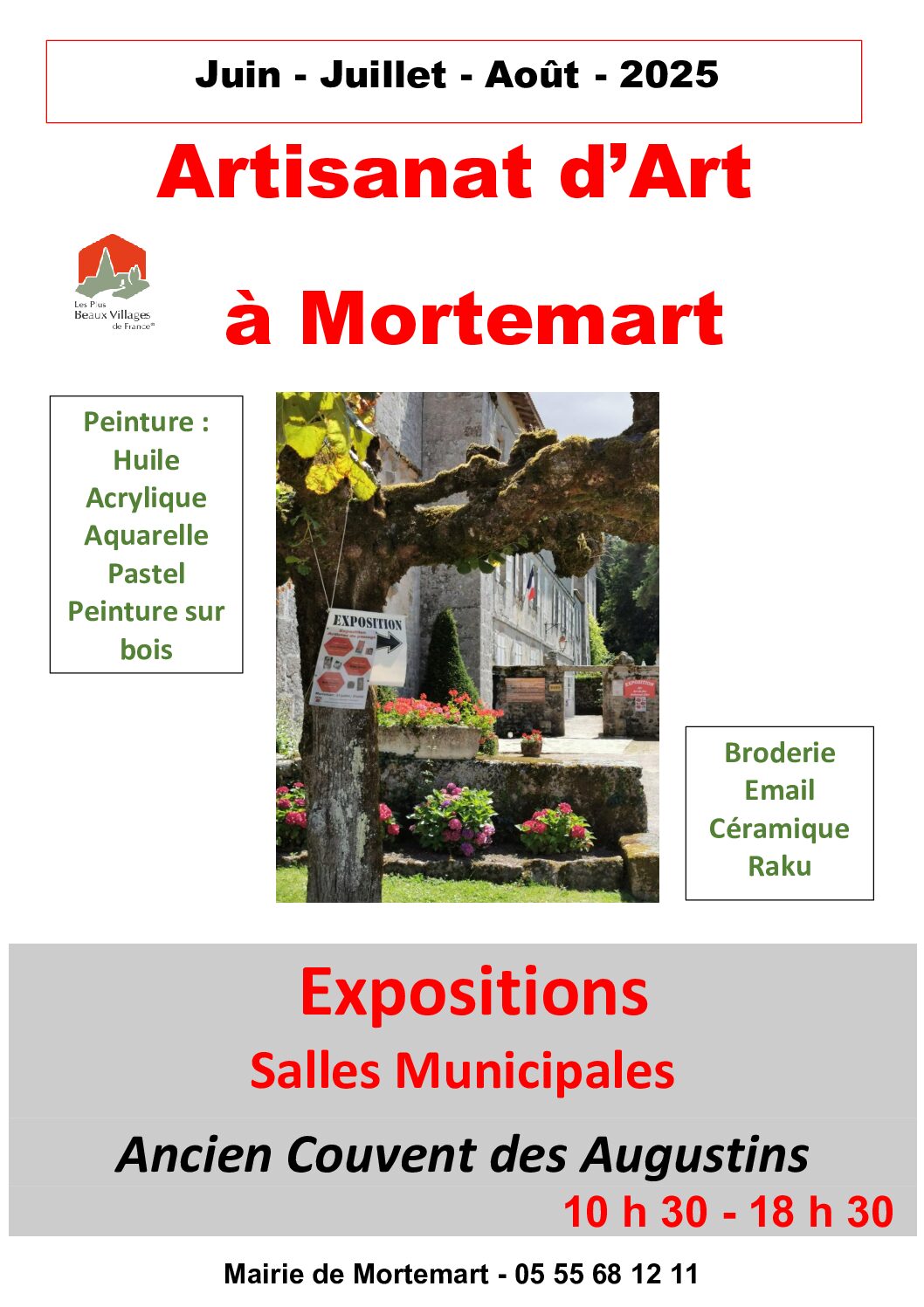 Expositions-ventes estivales à Mortemart