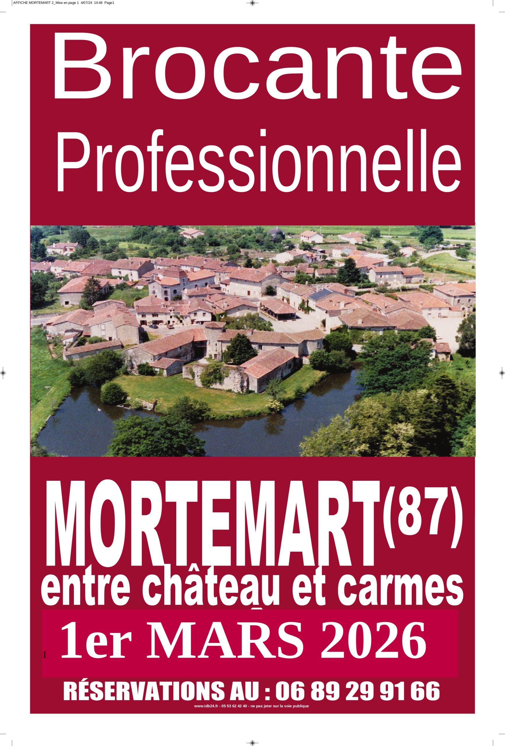 Brocante professionnelle du 1er mars 2026 à Mortemart